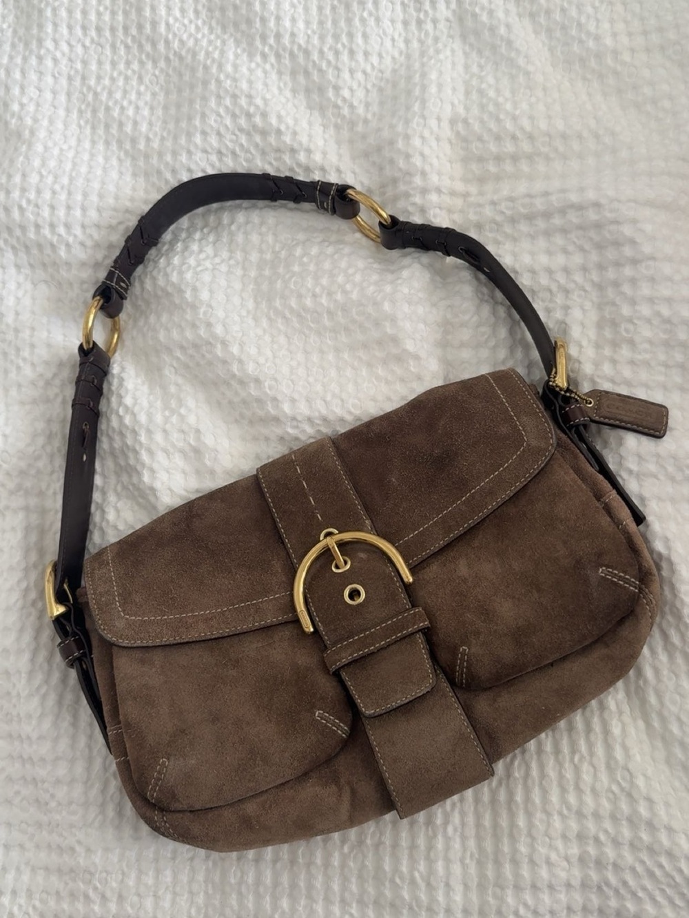 Vintage Coach Soho Suede Shoulder Bag